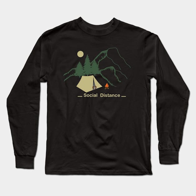 funny camping lover Long Sleeve T-Shirt by omitay